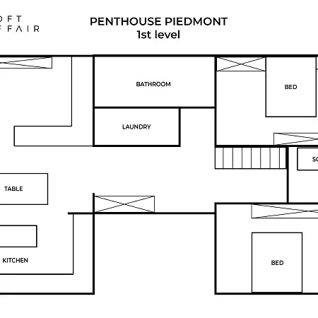 Penthouse Piedmont By Loft Affair Apartmán